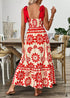 2024 Wool Printed Strap Casual Boho Dress